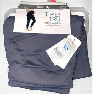 Time and Tru Maternity Active Legging Moisture Wicking Size Small S Gray NEW!